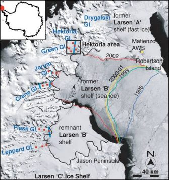 LARSEN A, B Y C (Foto: NASA)