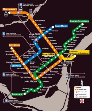 Plan del metro de Montreal (STM)