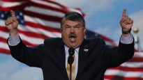 Richard Trumka, President of the AFL-CIO, addresses delegates during the second session of the Democratic National Convention in Charlotte