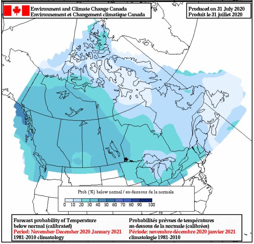 Predicen un invierno extraño para 2020-2021 en Canadá, con mucho