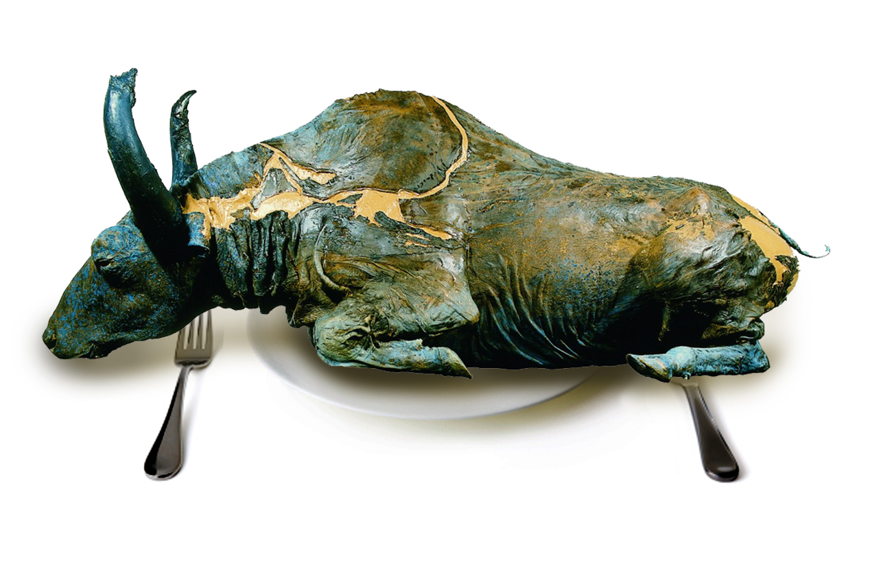 Blue Babe Oxen on a plate. Illustration: Aaron Jansen. Alaska Dispatch.
