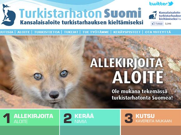 The campaign to ban fur farming has been active online. Image: turkistarhatonsuomi.fi  