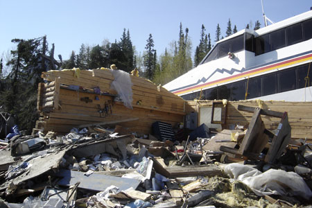 The aftermath of the 2009 floods in Eagle. (State of Alaska DOT photo)