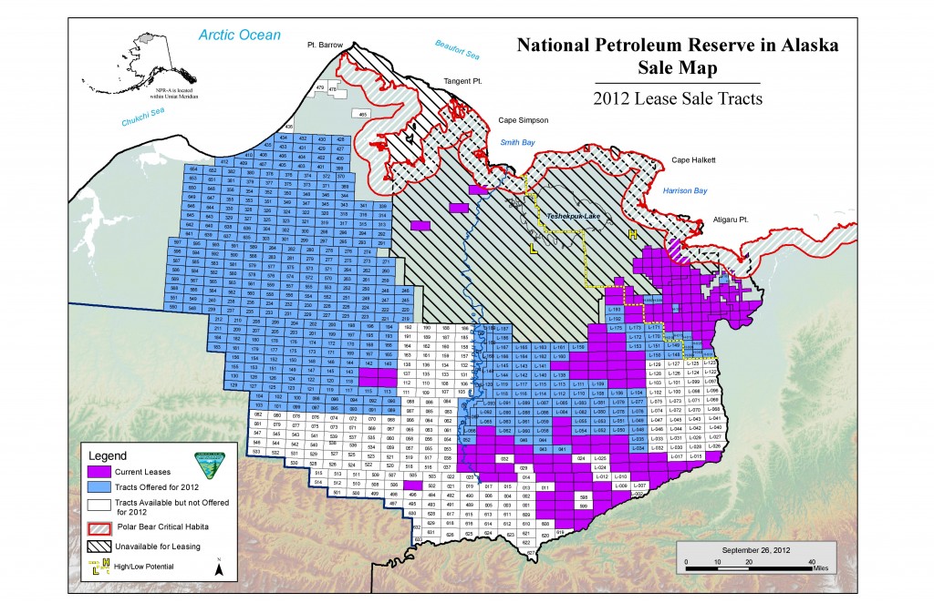 Map of the 2012 NPR-A Lease Sale.