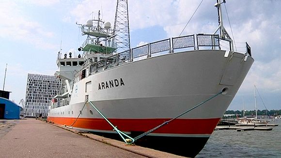 The Aranda is back from several months of work around the Baltic. Image: Yle  