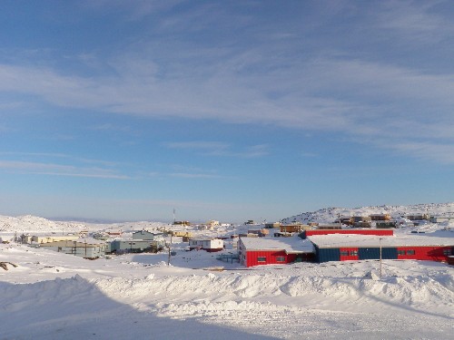 Cape Dorset, in Canada's eastern Arctic territory of Nunavut. This community has become known throughout the world for its print program. Photo: Eilís Quinn.