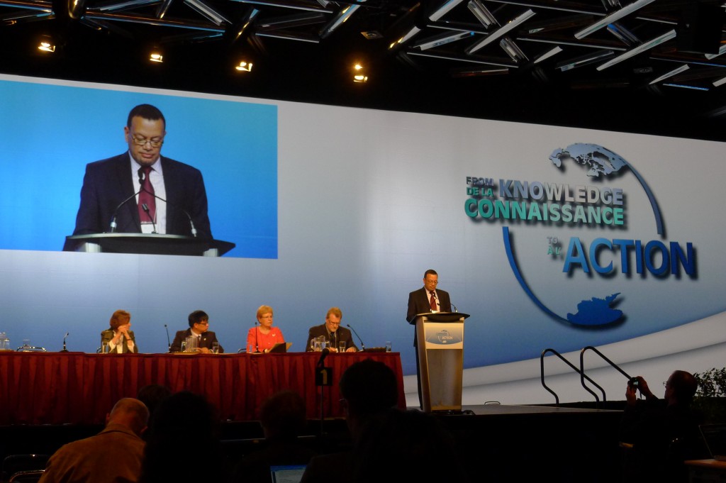 Ambassador Ronald Jumeau speaking at IPY 2012. (c) Mia Bennett