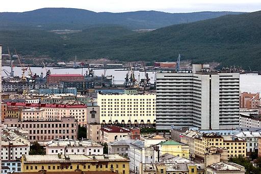 View of downtown Murmansk. Photo: ALEXANDER NEMENOV, AFP