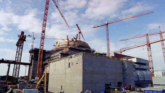 The Olkiluoto 3 reactor currently under construction. Image: Yle  
