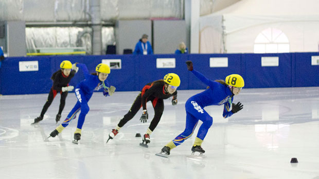 Short-track speedskating is one of the six sports being cut from the 2016 Arctic Winter Games. (Arctic Winter Games 2012)