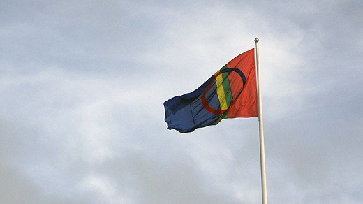 Sami flag. (Tommy Engman/Sveriges Radio)