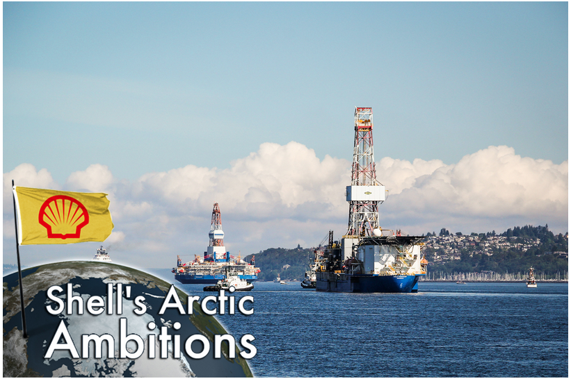 Shell exploratory drilling rigs departing Seattle for Alaska. Courtesy Vigor Industrial 