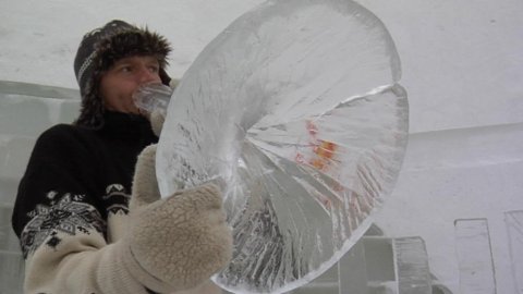 Terje Isungset's ice instruments are temporary, beautiful and fragile.  Image: YLE