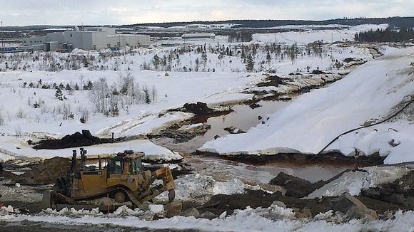 Talvivaara has suffered two waste water leaks this winter.  Heikki Rönty / Yle)  
