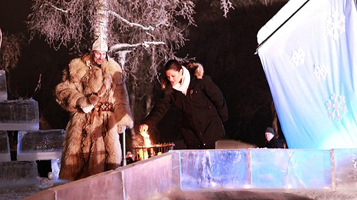 Princess Victoria officially opening Jokkmokk Market. Photo: Sameradion