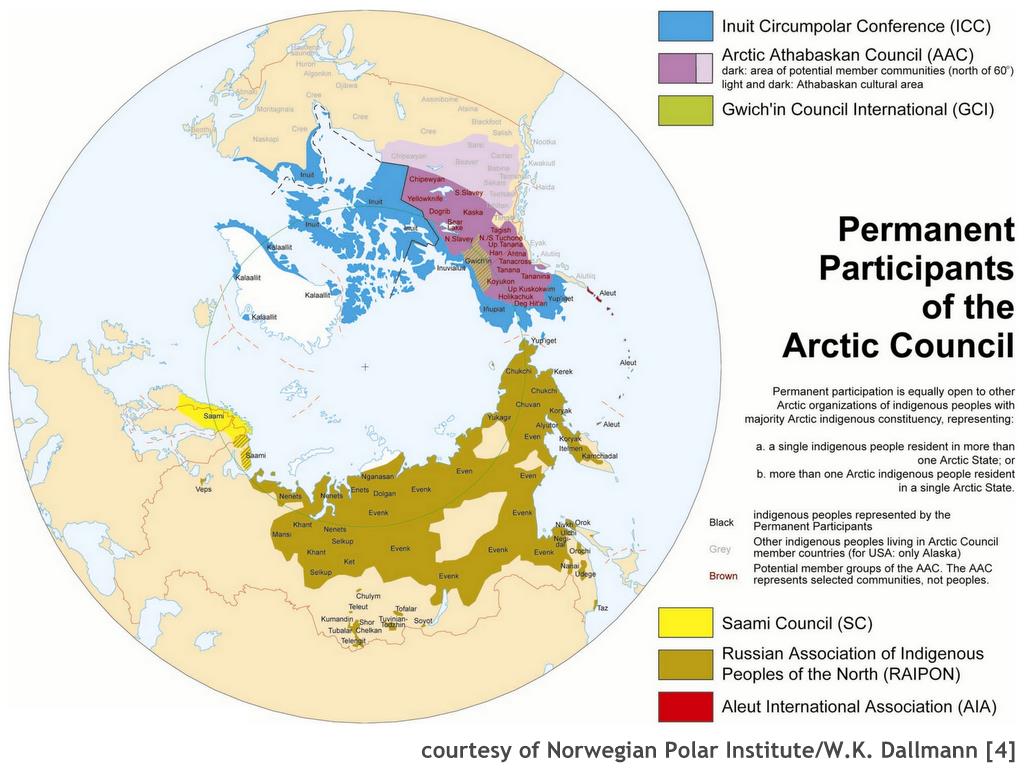 A map of the Arctic Council's Permanent Participants. Norwegian Polar Institute/W.K. Dallmann illustration. Alaska Dispatch.