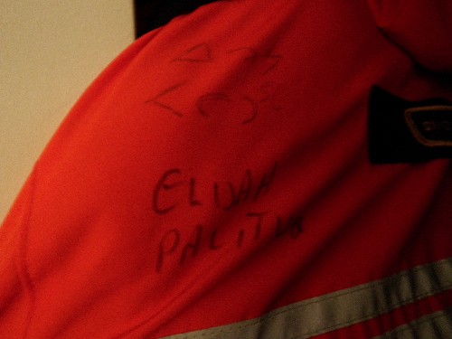 Elijah Palituk's autograph. Photo: Eilis Quinn