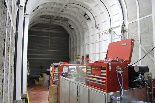 The Amundsen's helicopter 'garage'. Photo: Eilís Quinn, Radio Canada International. 