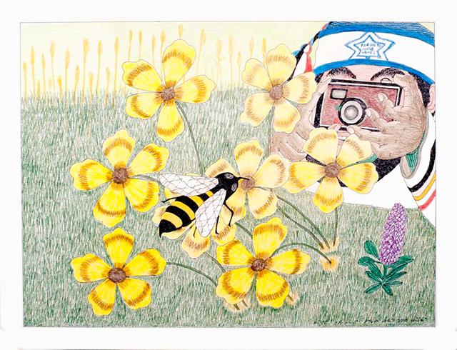 Drawing (2010) by Kananginak Pootoogook. Image courtesy of Dorset Fine Arts.