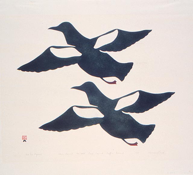 Two Sea Pigeons (1959) by Kananginak Pootoogook. Image courtesy of Dorset Fine Arts.