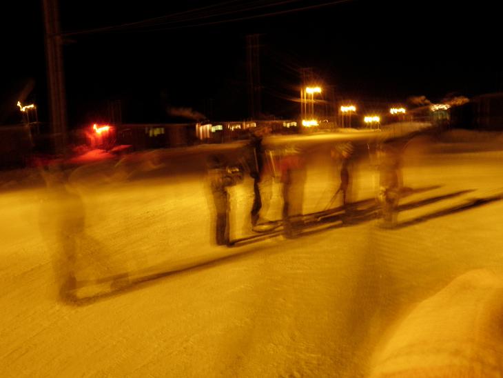 Kids playing hockey in Clyde River, Nunavut. Experts say getting more young people to speak the Inuit language is key to its longterm survival. Photo by Eilís Quinn.