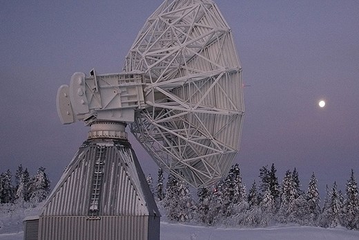 Galileo annenna at Esrange. Photo: Rymdbolaget