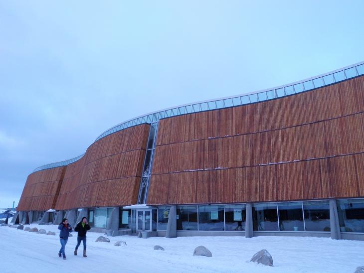 Katuaq (Greenland Culture Centre) in downtown Nuuk, Greenland’s capital. Greenlandic-language plays, both traditional and modern, are staged here. Photo by Eilís Quinn.