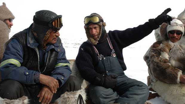 Zacharias Kunuk, left, and Norman Cohn on the set of The Journals of Knud Rasmussen in this 2006 promotional handout photo. Canadian Press.