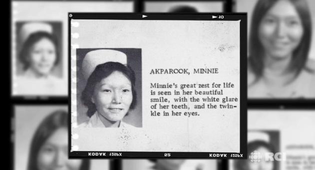 Minnie Akparook. Nursing school photo 1976. Photo courtesy of Minnie Akparook.