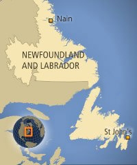 Nain is one of the five communities where people were studied for the 2008 Adult Inuit Health Survey. (CBC)