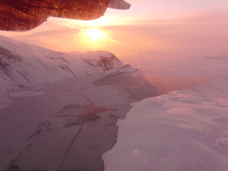 Melting ice like this has forced hunters in Qaanaaq, Greenland to change centuries-old hunting routes. Photo Lene Kielsen Holm, courtesy ICC-Greenland