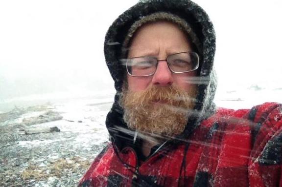 Charles Baird on the beach, Latouche Island, Alaska. Photo courtesy Charles Baird. Alaska Dispatch.