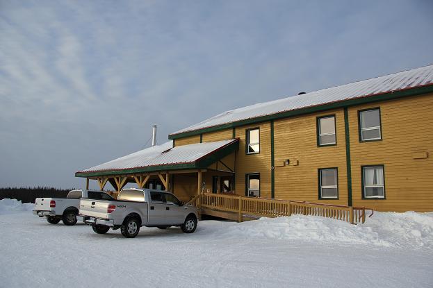 Recent investment in tourism has allowed Deline to expand its runway to receive larger planes, and allowed it to build the Grey Goose Lodge (above) to receive visitors. Next, guides and service staff need to be trained. Photo: Eilís Quinn