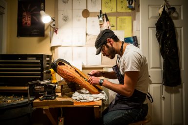 Alaska artist Drew Michael. Photo: Loren Holmes. Alaska Dispatch. 