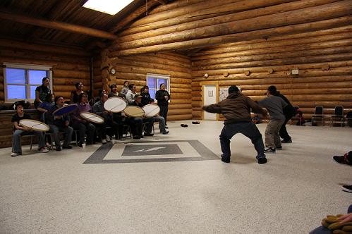 Drum dancing in Inuvik. Photo: Eilís Quinn, Radio Canada International 