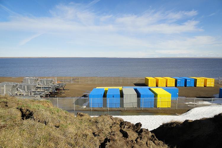 Shell Oil's spill response gear staged in Wainwright. Summer 2011. Photo: Ben Anderson