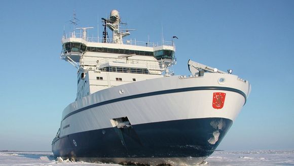 Icebreaker Kontio takes part in the operation. Image: Arctia Icebreaking Oy. Yle.fi 