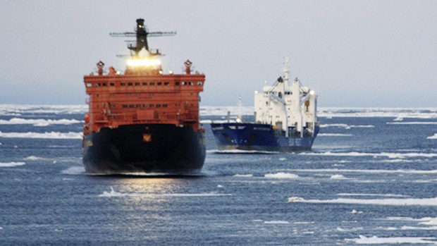 A meeting of International Maritime Organization countries in May will hear Canada's strict recommendations for limits to shipping pollution in the Arctic. (Beluga Shipping/Associated Press)