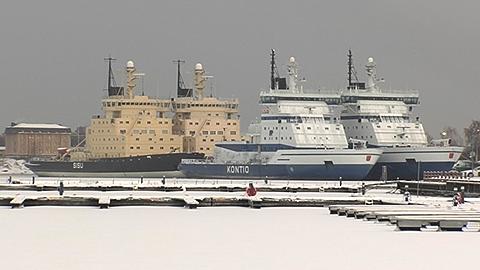 Part of Finland's icebreaker fleet is based in Helsinki.  Image: YLE
