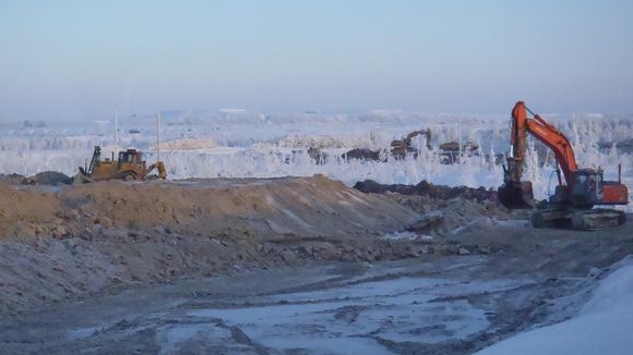 In January Talvivaara built settling ponds south of the mining area. Image: Heikki Rönty / Yle  