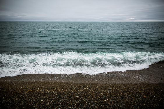 Gravel beach in the St.-Lawrence island village of Gambell. On a clear day you can see Russia from here. August 29, 2012. Photo: Loren Holmes. Alaska Dispatch. 
