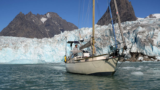 The sailboat, named the Belzebub II, is the first boat other than an icebreaker to travel a challenging route through the Northwest Passage. (photo courtesy of belzebub2.com)