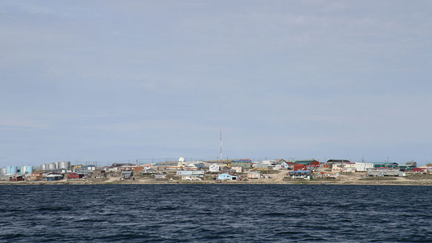 The camera has been installed underwater near Cambridge Bay, Nunavut. (CBC)