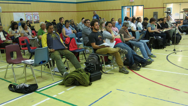 The Nunavut Impact Review Board is in Igloolik this week for final hearings on Baffinland’s Mary River iron ore project. Community roundtable discussions begin this morning. (Vincent Desrosiers/CBC )