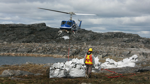 Bulk samples of kimberlite at Peregrine Diamond's Chidliak site in Nunavut. (Peregrine Diamonds) CBC.ca