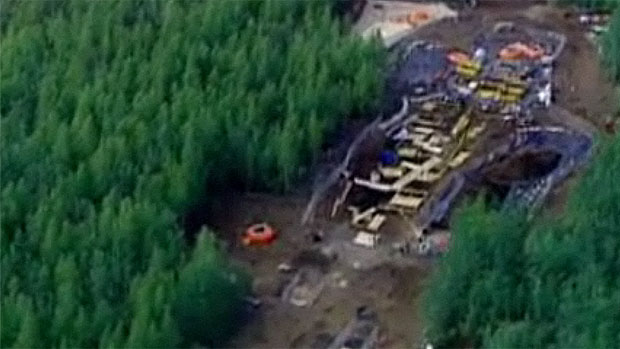 While oil development is welcomed for its economic potential, recent spills like this one near Wrigley, N.W.T., last year have communities wary. (CBC)