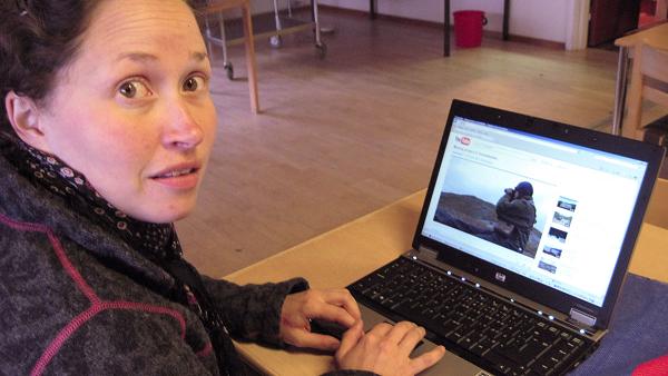 Photo marja-skum-web: Marja Skum wish that the Youtube-film will stop mineral prospecting in the area of her Sámi reindeer community. (Photo: Anna Sunna)