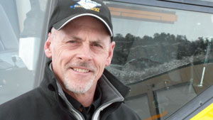 Rick Prior, manager of Loch Lomond Equipment Sales in Thunder Bay, says some communities are purchasing smaller and lighter machines to begin road construction, feeling they are less likely to crack the ice. (Jeff Walters/CBC)