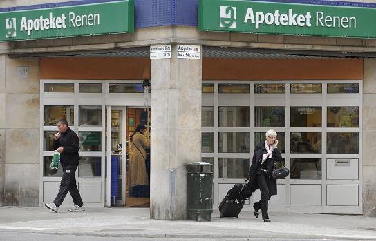 The Apotek Renen drug store in central Stockholm on May 5, 2009. AFP Photo / Leif R Jansson 