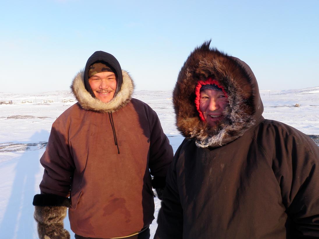 Local hunters Simon and Daniellie say lack of snow unusual for this time of year. Photo by Eilís Quinn.